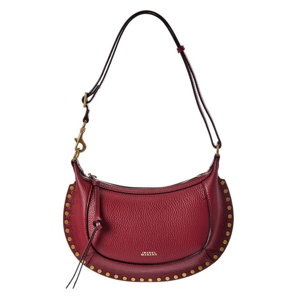Isabel Marant Oskan Moon Leather Crossbody, Red